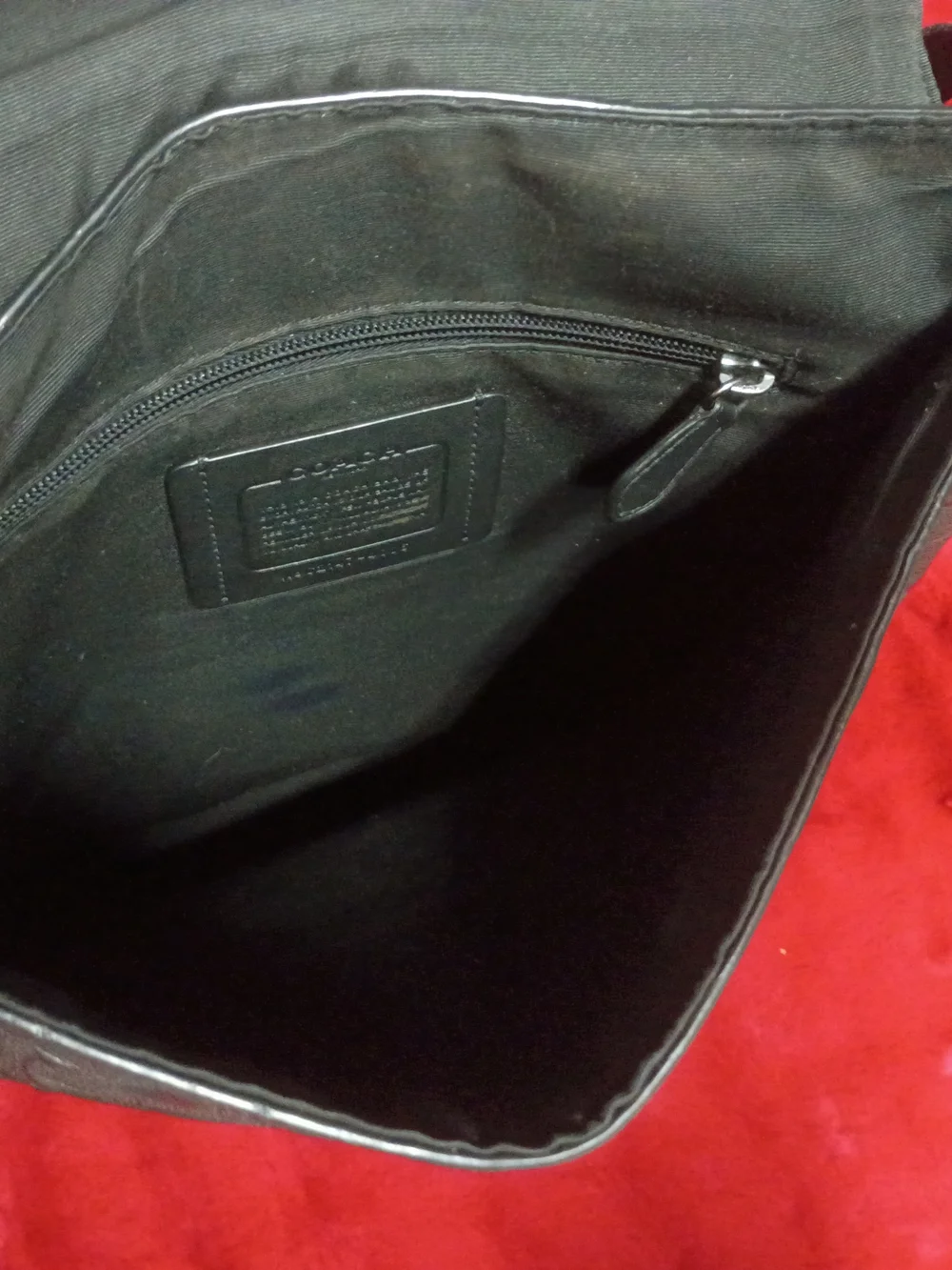 Authentic Coach Houston Map Messenger Bag